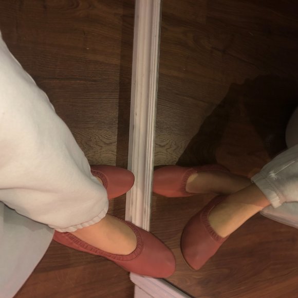 STUART WEITZMAN PINK LEATHER BALLET FLAT - Picture 2 of 6